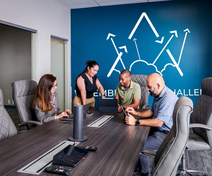 Karina Goldenberg Jamerio Vinson and Jack Karapetyan in meeting