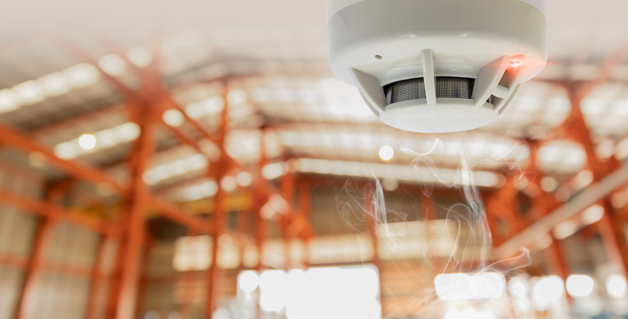 Smoke Detector in Warehouse