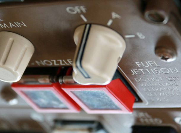 Fuel jettison panel